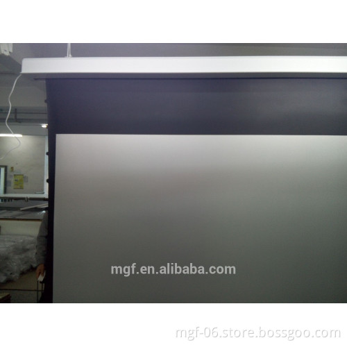 High-end 3d 4k False ceiling tension projector screen with Aluminum case and built-in remote